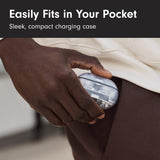 True Wireless Noise Cancelling Earbuds, Enhanced Apple & Android Compatibility, Built-in Microphone, Sweat Resistant Bluetooth Headphones, Spatial Audio