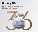 True Wireless Noise Cancelling Earbuds, Enhanced Apple & Android Compatibility, Built-in Microphone, Sweat Resistant Bluetooth Headphones, Spatial Audio