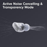 True Wireless Noise Cancelling Earbuds, Enhanced Apple & Android Compatibility, Built-in Microphone, Sweat Resistant Bluetooth Headphones, Spatial Audio