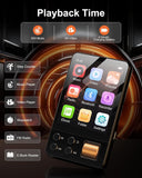 128GB MP3 Player with Bluetooth 5.3, AGXOV Music Player with Built-in HD Speaker, FM Radio, Voice Recorder, HiFi Sound, E-Book, Earphones Included