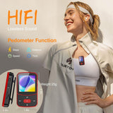 64GB Clip MP3 Player with Bluetooth 5.3, Portable Music Player with Voice Recorder for Sports Running, FM Radio, Pedometer, A-B Repeat, Audio Shuffle Playback, Support 128GB Micro SD Card