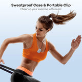 8GB Clip MP3 Player with FM Shuffle, Portable Music Player with Sweatproof Silicone Case for Sports