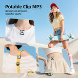 64GB Clip MP3 Player with Bluetooth,Portable Music Player with FM Radio, Shuffle, No Phone Needed, for Sports