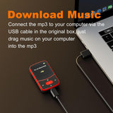 64GB Clip MP3 Player with Bluetooth 5.3, Portable Music Player with Voice Recorder for Sports Running, FM Radio, Pedometer, A-B Repeat, Audio Shuffle Playback, Support 128GB Micro SD Card